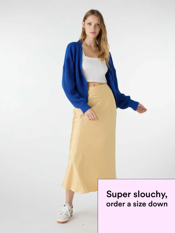 Hopper Oversized Cardigan in Cobalt Blue sold by Omnes