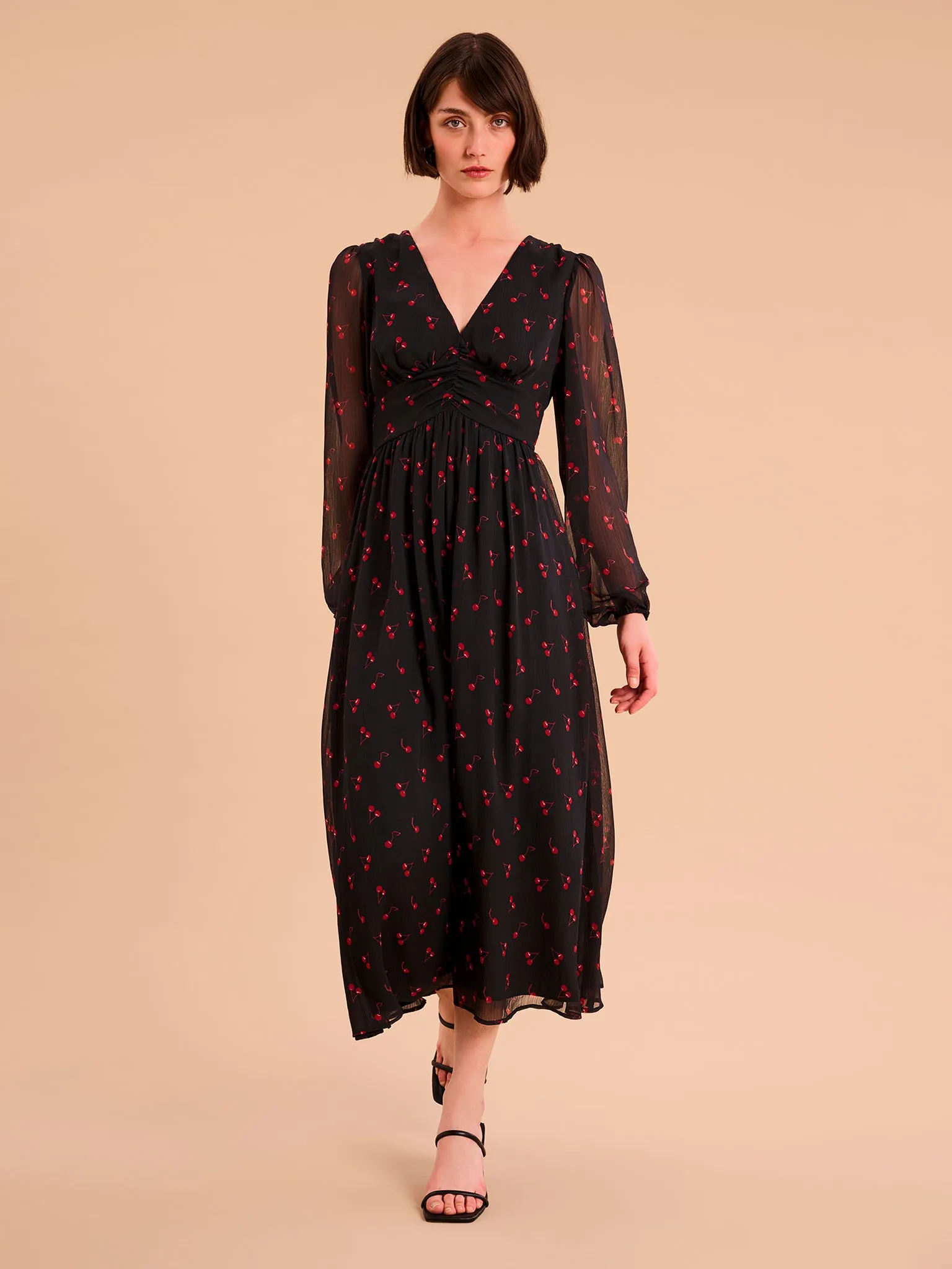 Gabriella Dress in Cherry Print sold by Omnes
