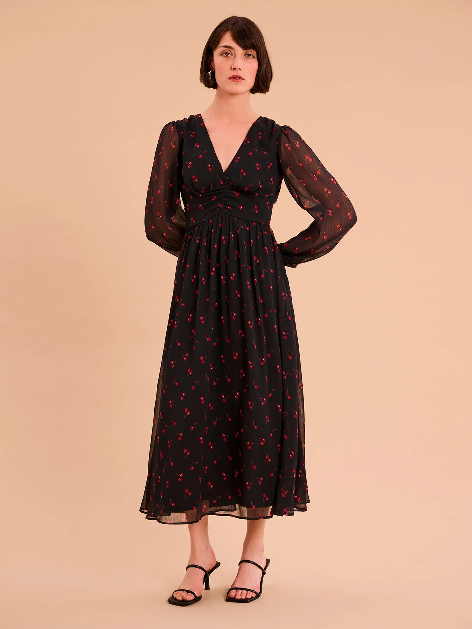 Gabriella Dress in Cherry Print sold by Omnes product image thumbnail 2