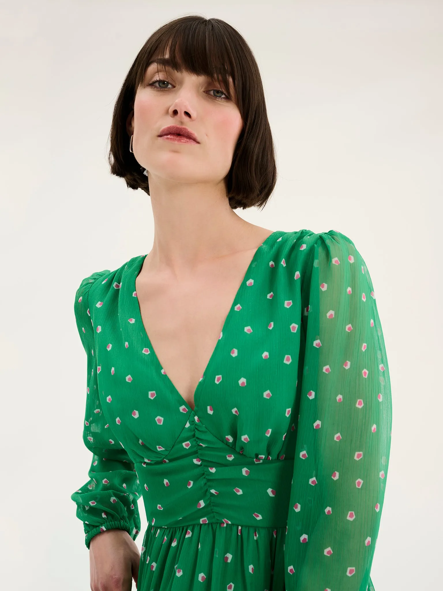 Gabriella Dress in Mini Shape Print sold by Omnes product image thumbnail 4