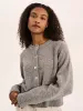 August Fluffy Cardigan in Grey sold by Omnes