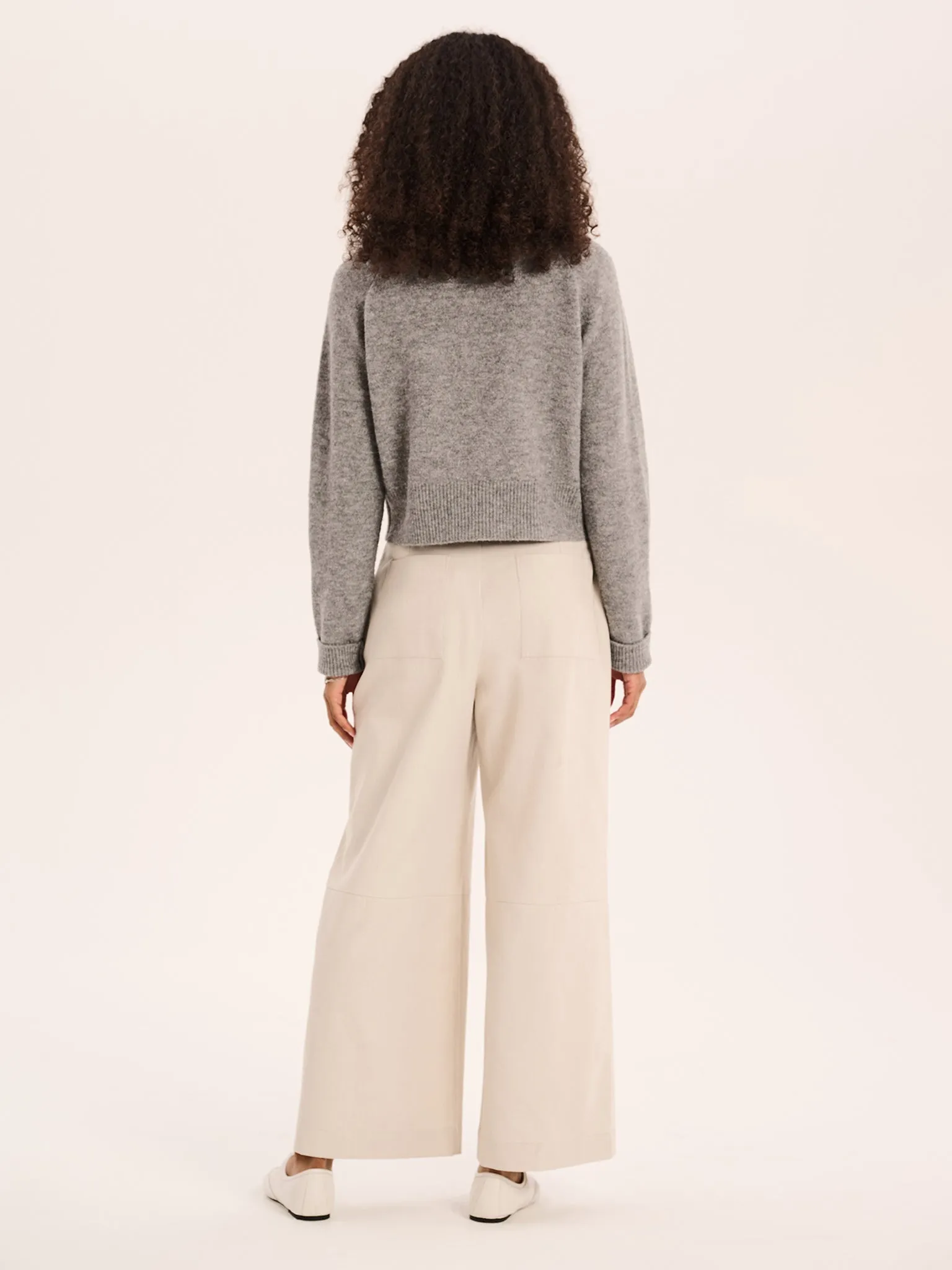 August Fluffy Cardigan in Grey sold by Omnes product image thumbnail 4