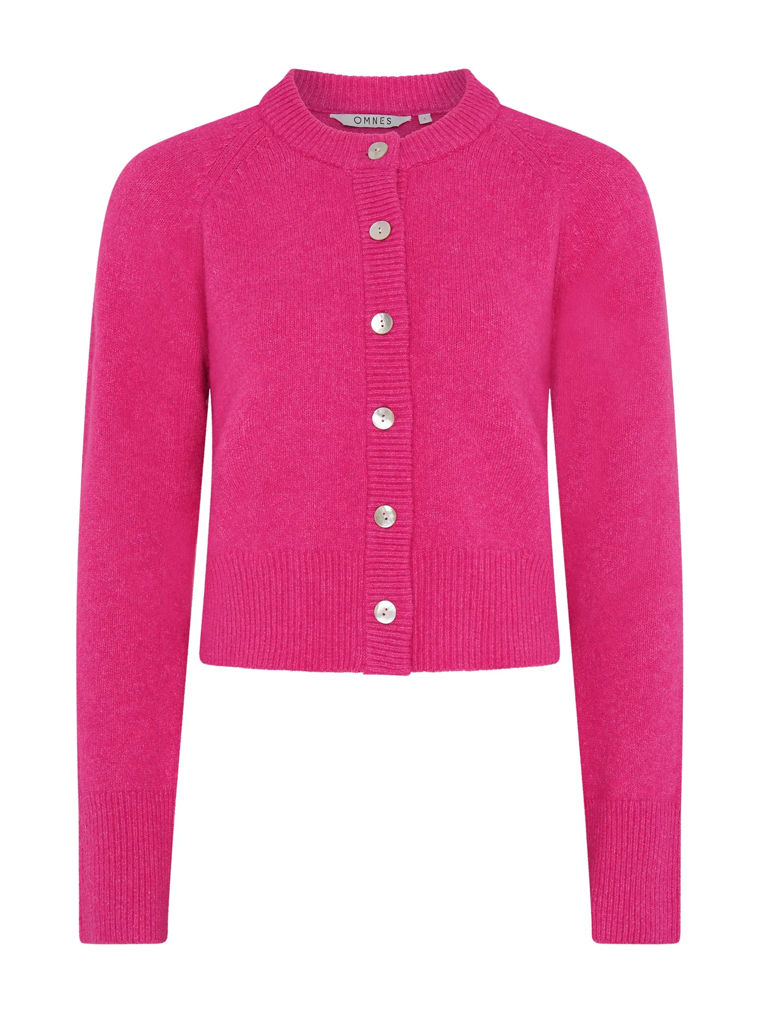 August Fluffy Cardigan in Magenta sold by Omnes product image thumbnail 5