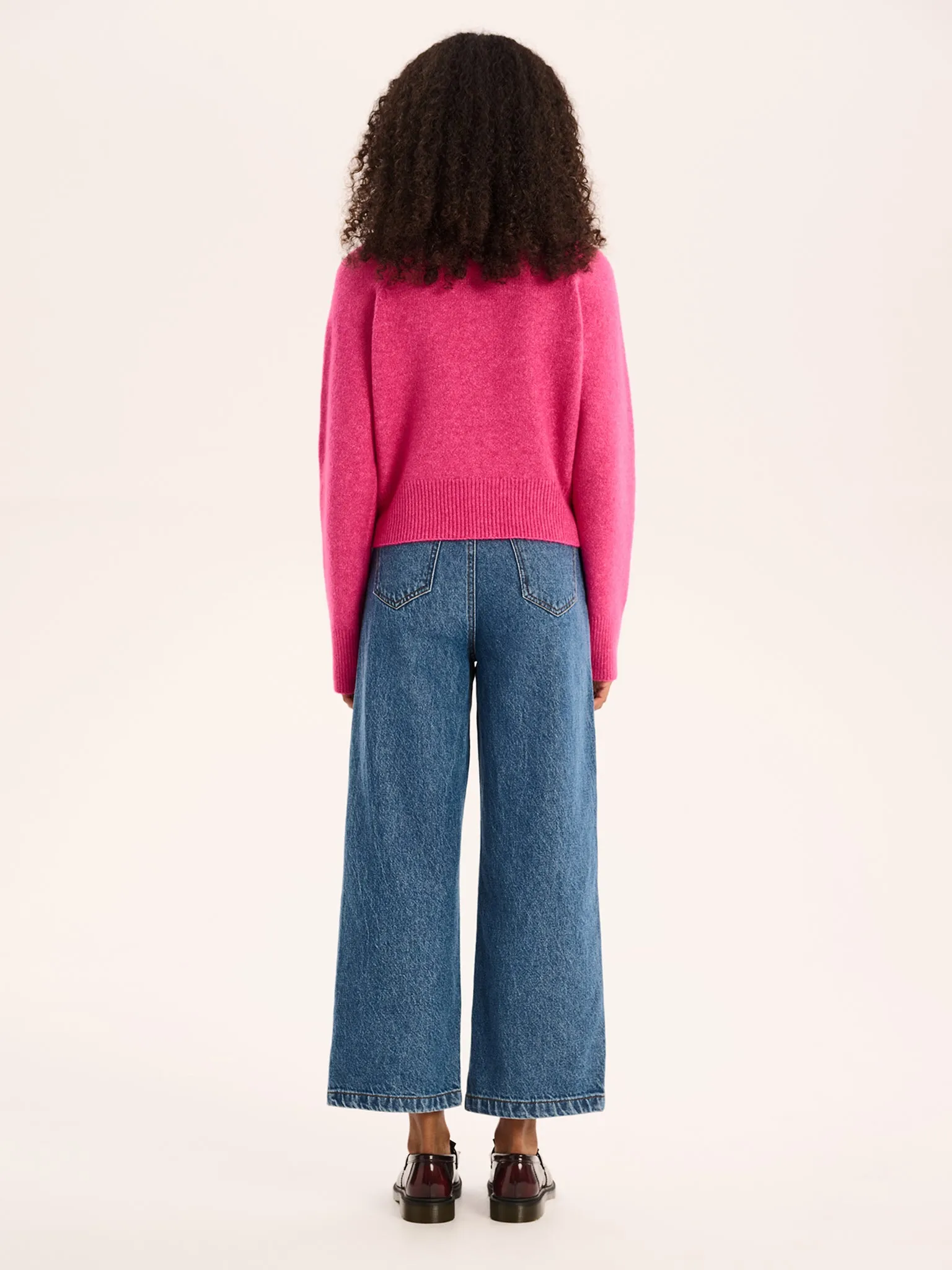 August Fluffy Cardigan in Magenta sold by Omnes product image thumbnail 4