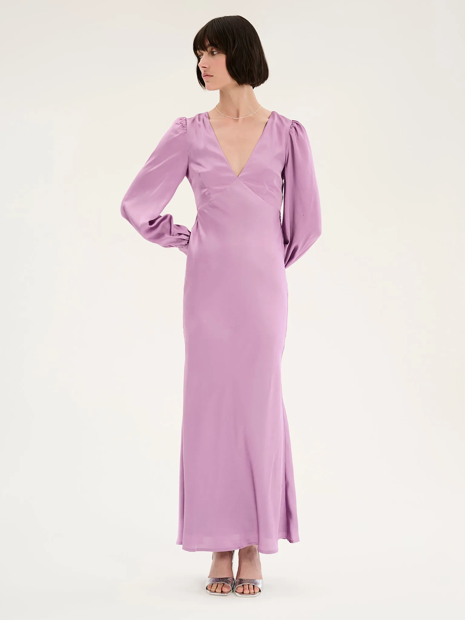 Francoise Dress in Lavender sold by Omnes