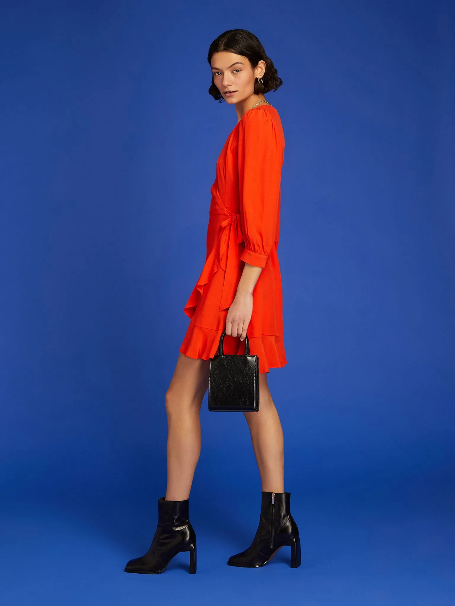 Rosalyn Mini Dress in Spicy Orange sold by Omnes product image thumbnail 3