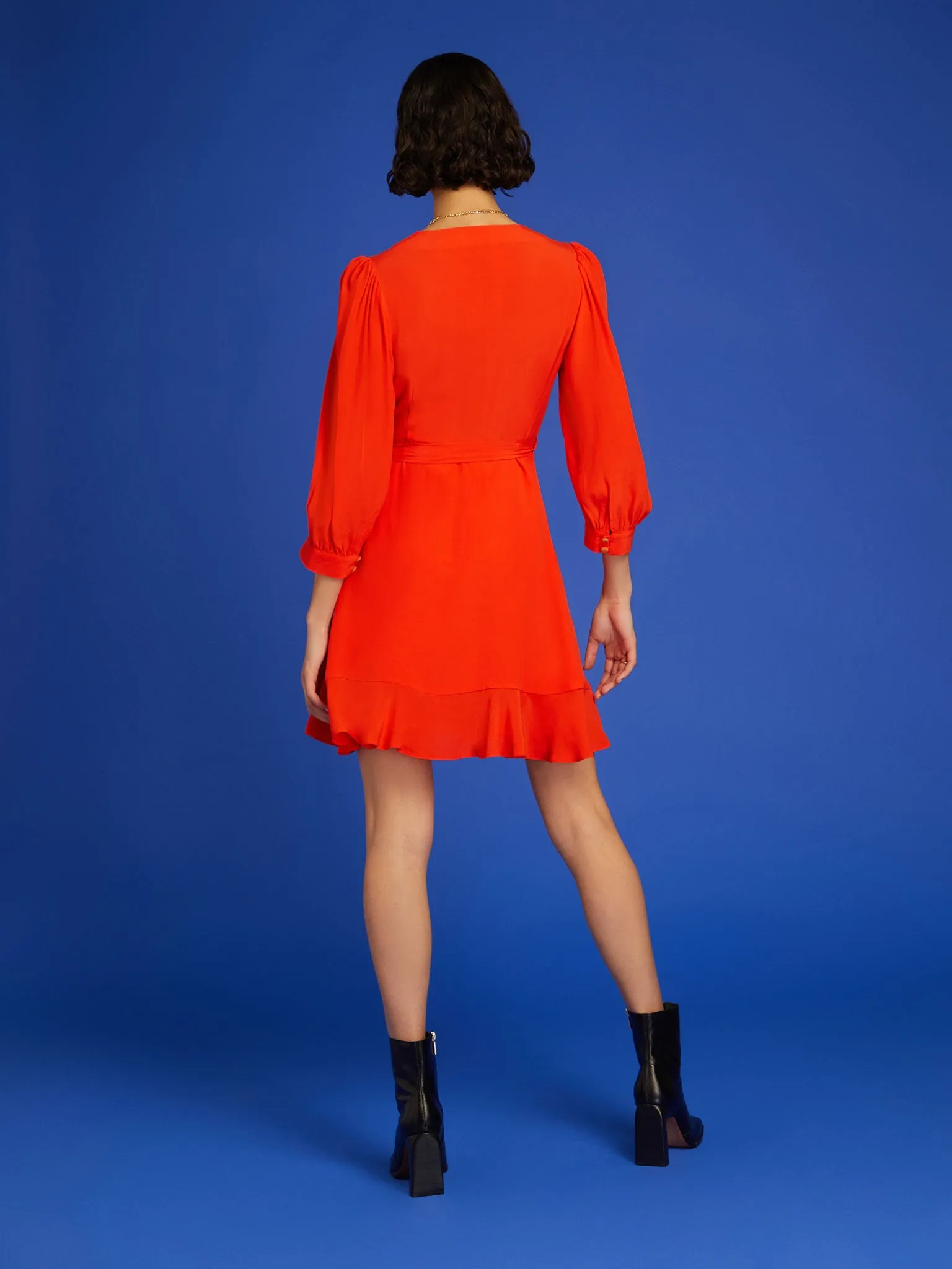 Rosalyn Mini Dress in Spicy Orange sold by Omnes product image thumbnail 4