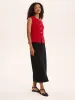 Olive Denim Skirt in Black sold by Omnes