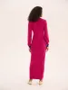 Janelle Colour Block Dress in Magenta sold by Omnes