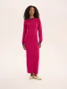 Janelle Colour Block Dress in Magenta sold by Omnes