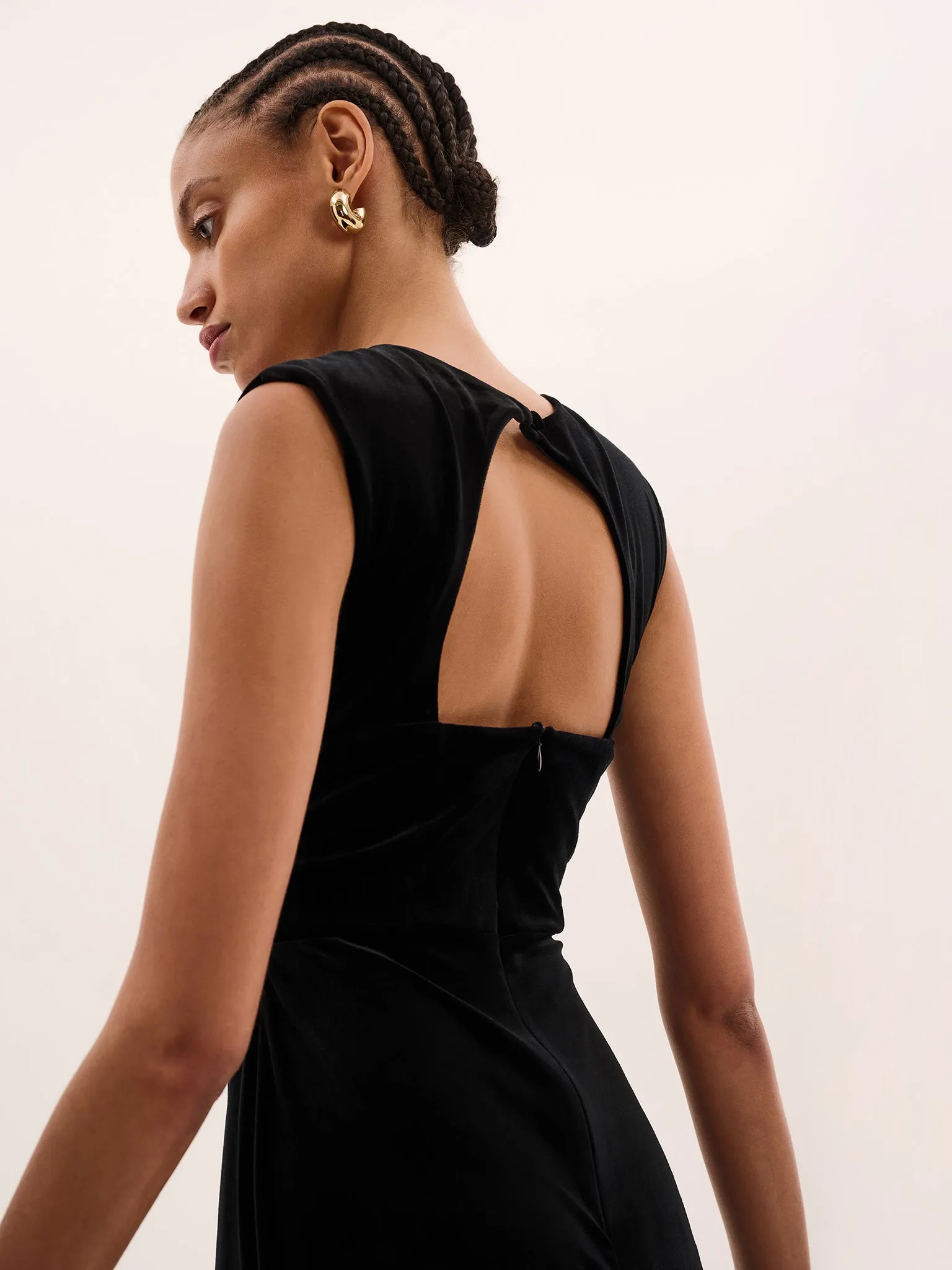 Marin Velvet Dress in Black sold by Omnes product image thumbnail 3