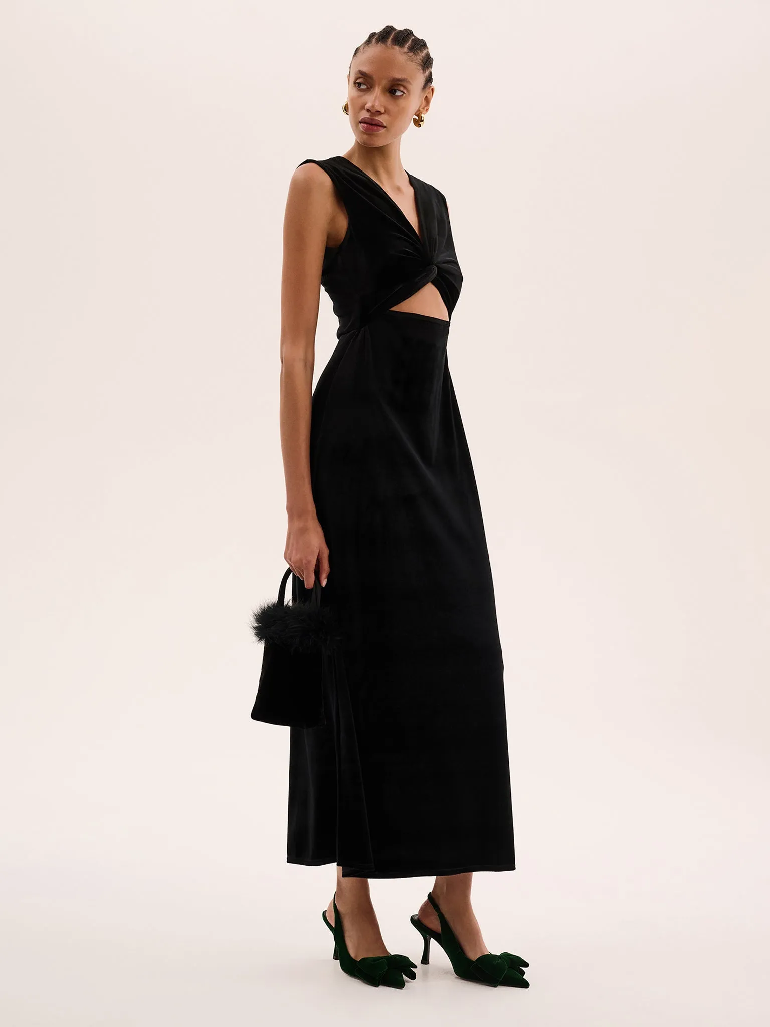 Marin Velvet Dress in Black sold by Omnes product image thumbnail 4