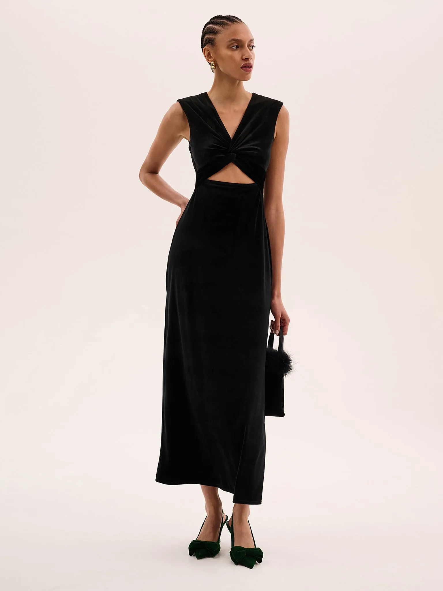 Marin Velvet Dress in Black sold by Omnes product image thumbnail 2