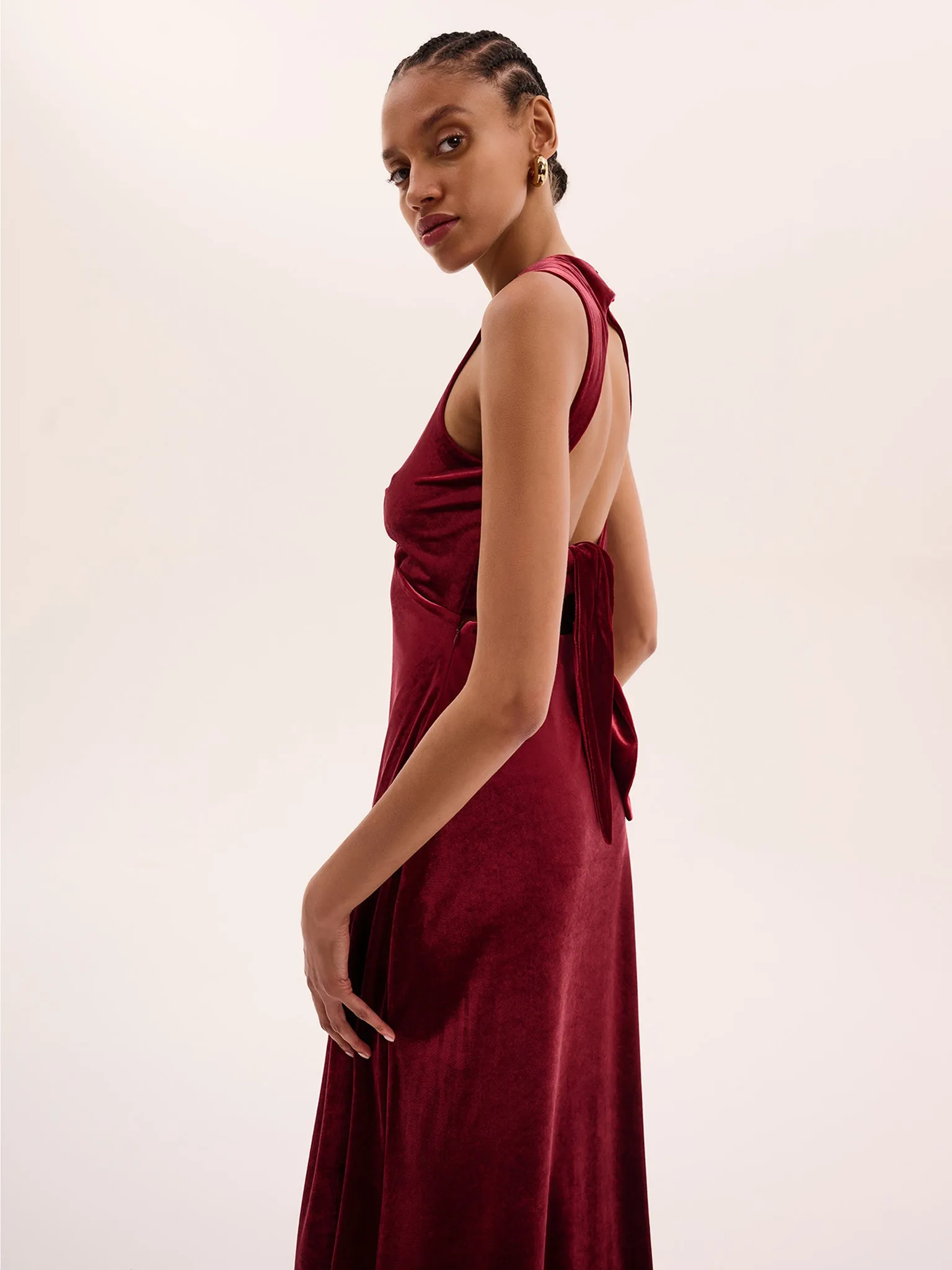 Nova Velvet Dress in Red sold by Omnes product image thumbnail 2