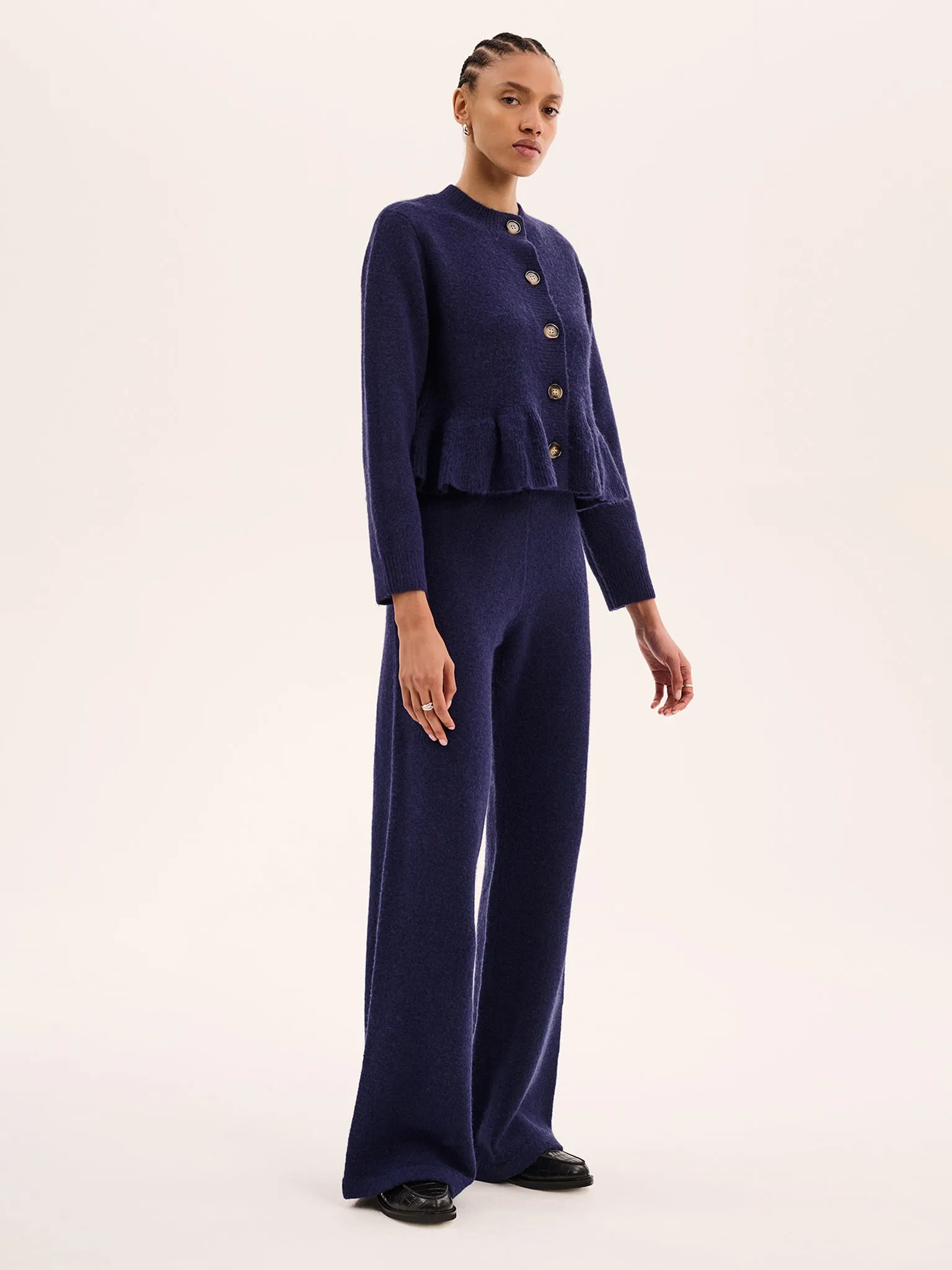 Kenny Knit Trouser in Navy sold by Omnes product image thumbnail 3