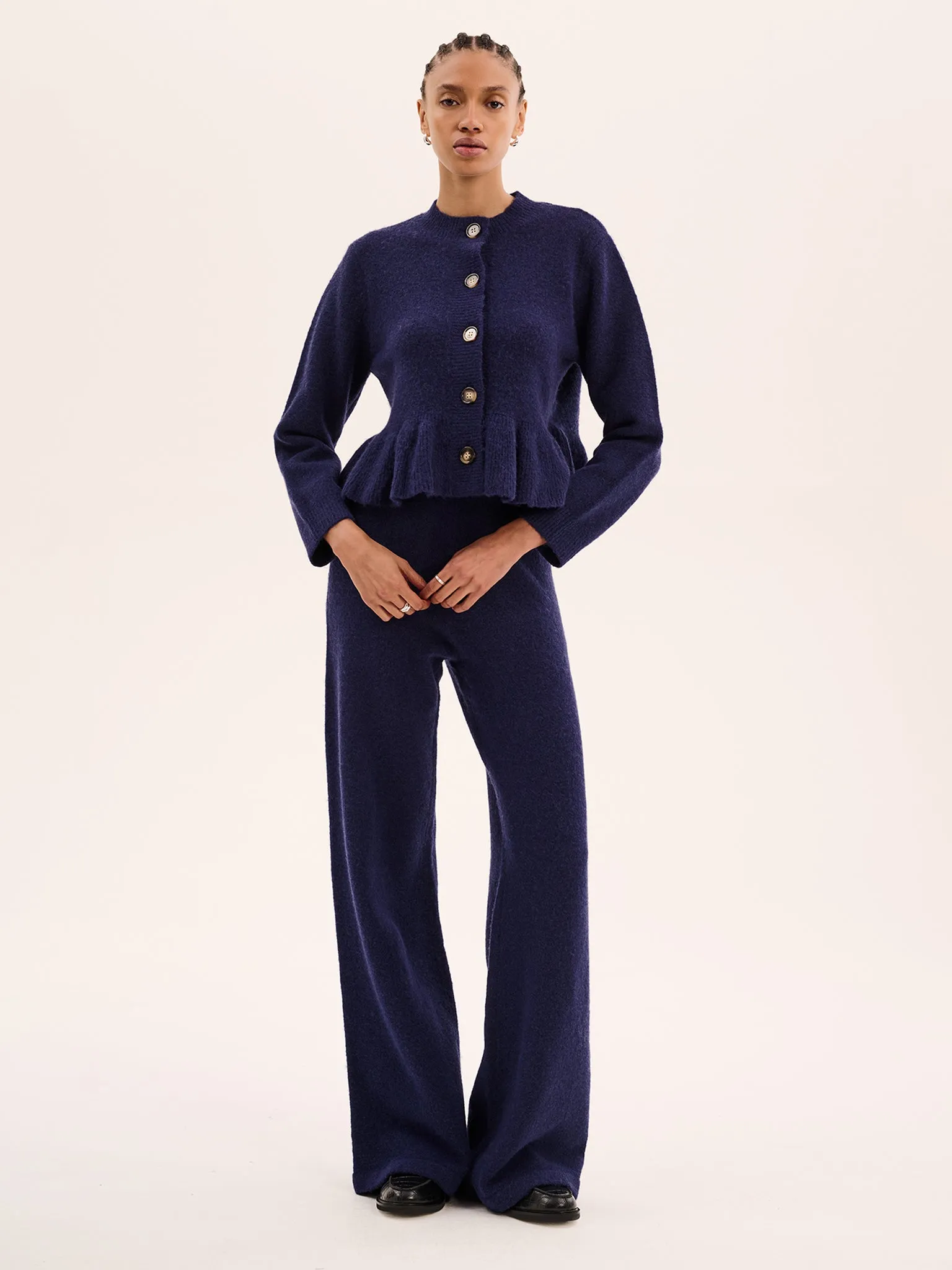Kenny Knit Trouser in Navy sold by Omnes
