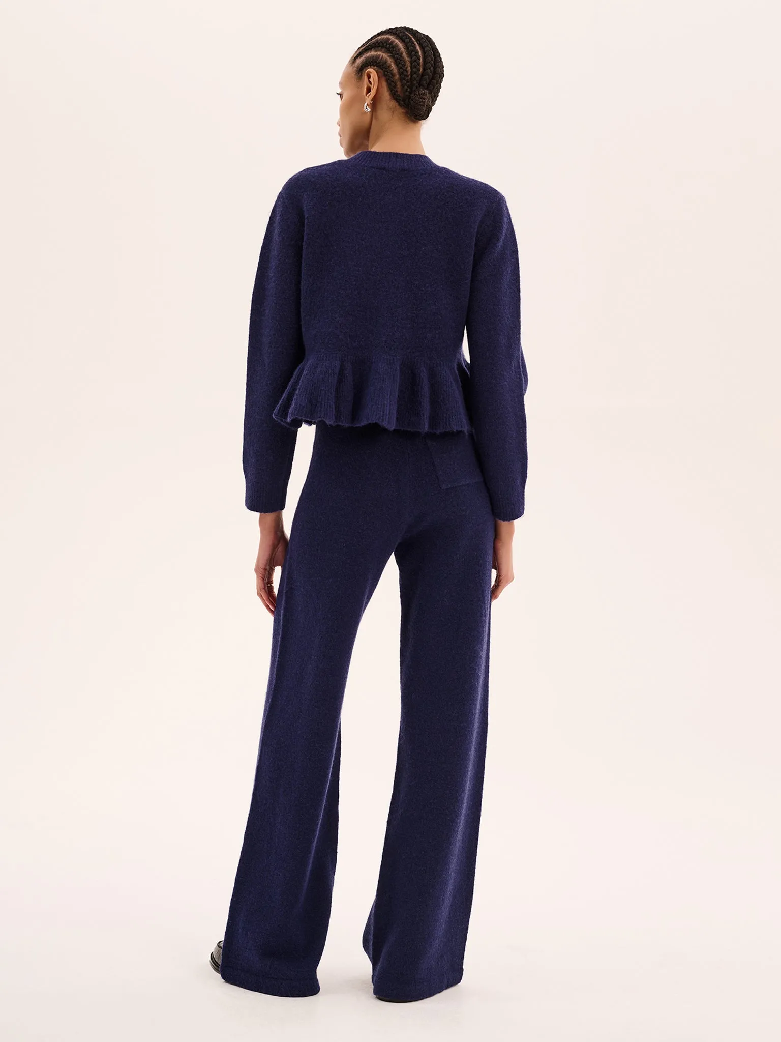 Kenny Knit Trouser in Navy sold by Omnes product image thumbnail 4