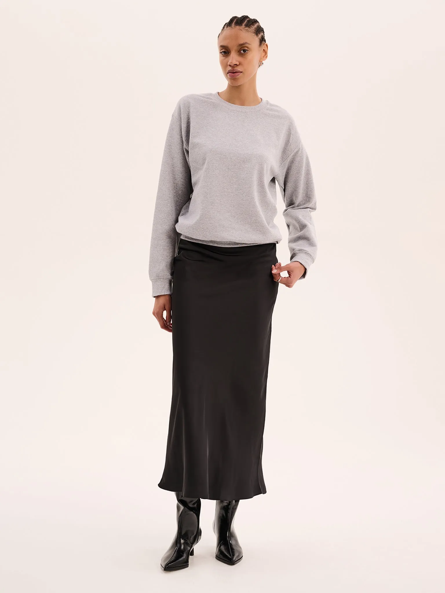 Billie Sweatshirt in Grey Marl sold by Omnes