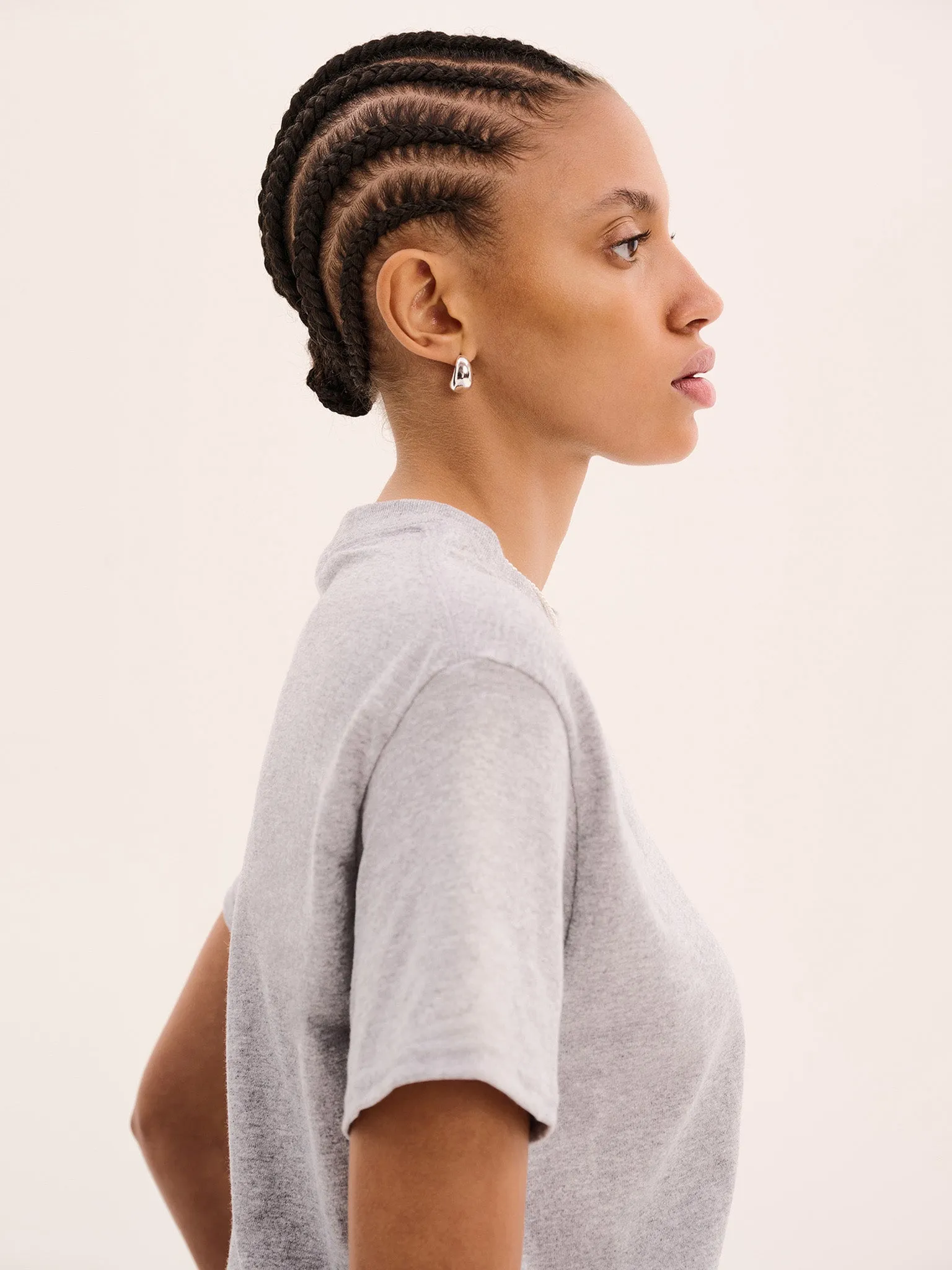 Jack Boyfriend Tee in Grey marl sold by Omnes product image thumbnail 2