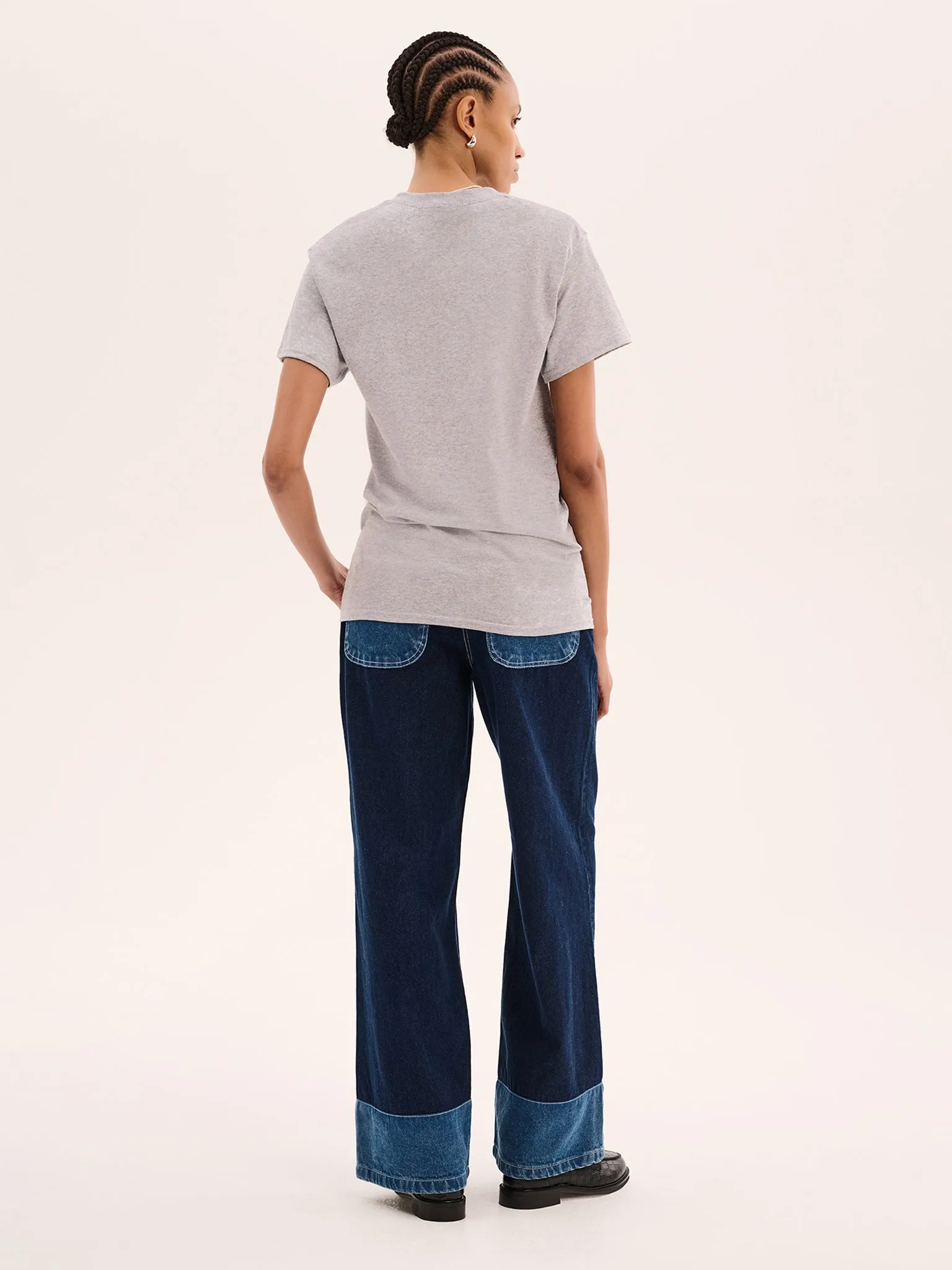 Jack Boyfriend Tee in Grey marl sold by Omnes product image thumbnail 3