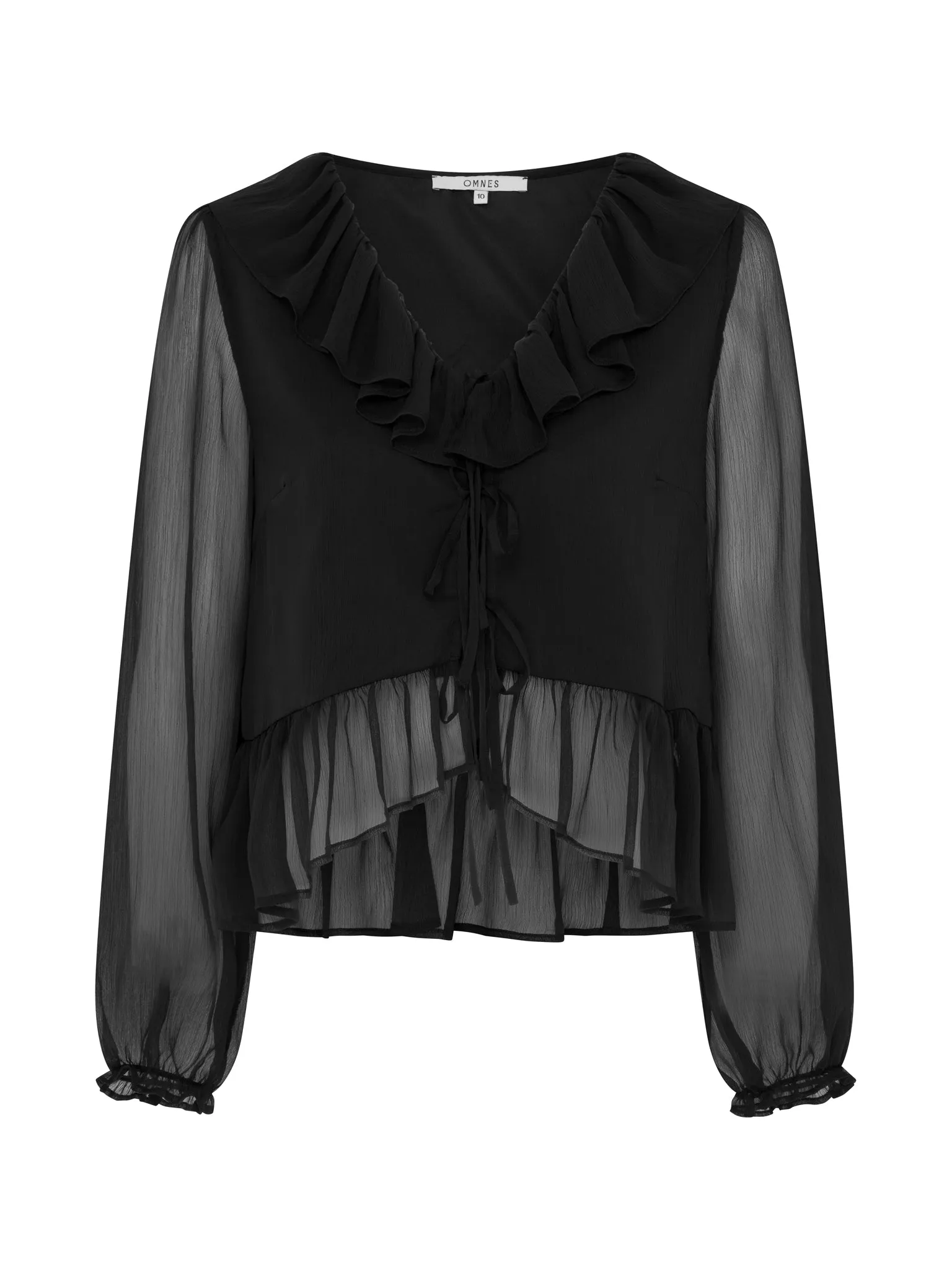 Selina Chiffon Top in Black sold by Omnes product image thumbnail 5