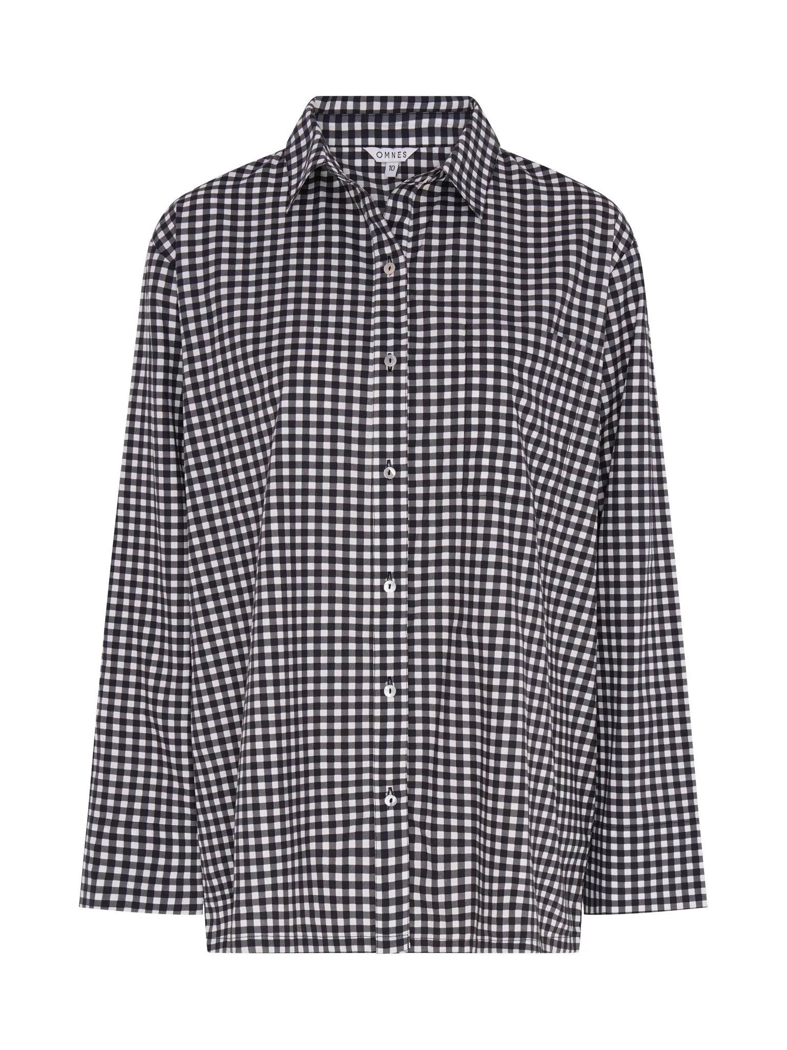 Nala Check Tie Back Shirt in Mono sold by Omnes product image thumbnail 5