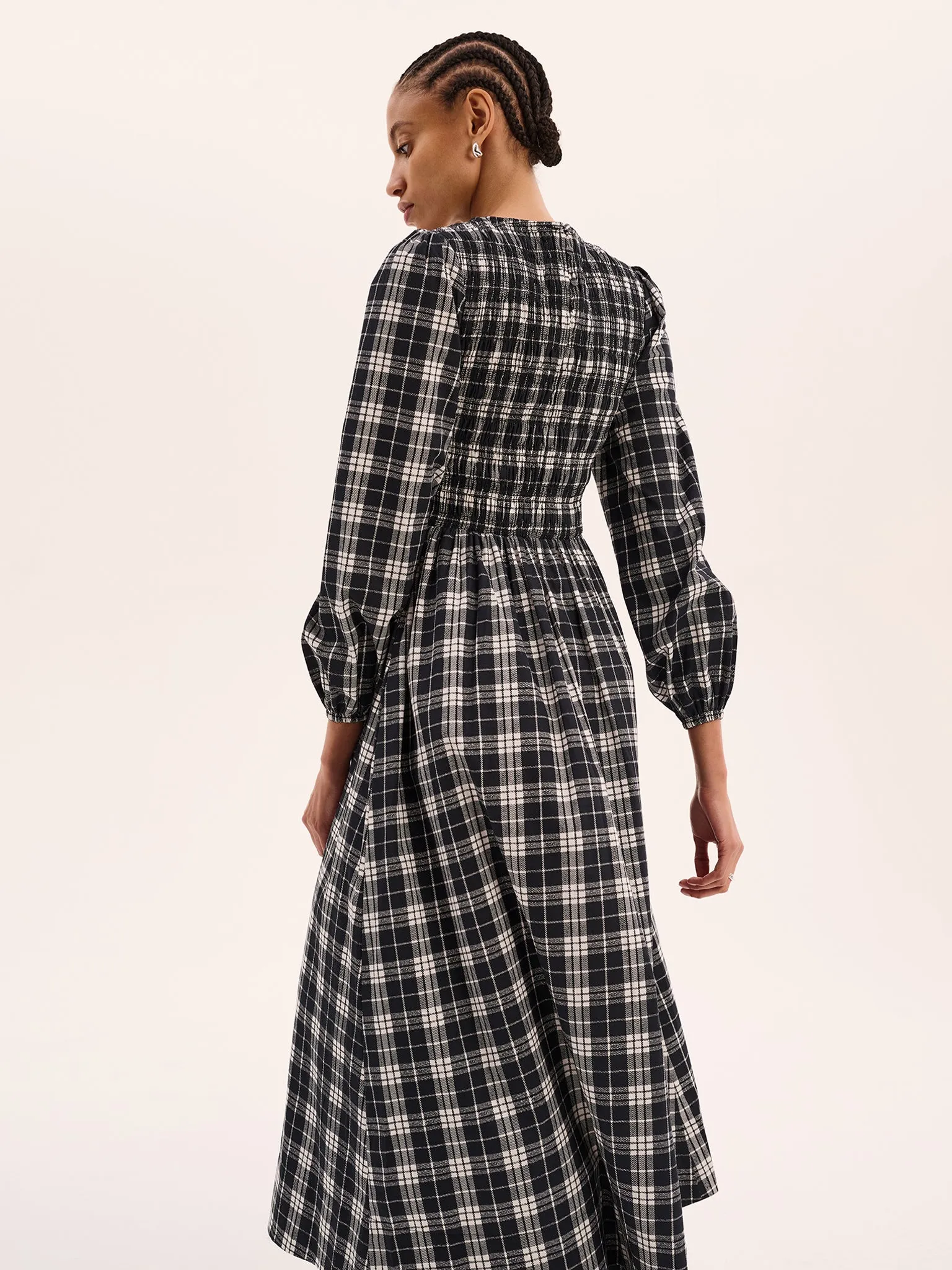 Saint Dress in Mono Check sold by Omnes product image thumbnail 3