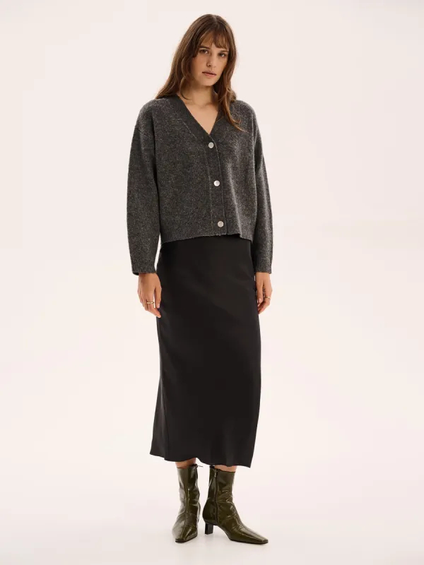 Henni Cardigan in Charcoal made by Omnes