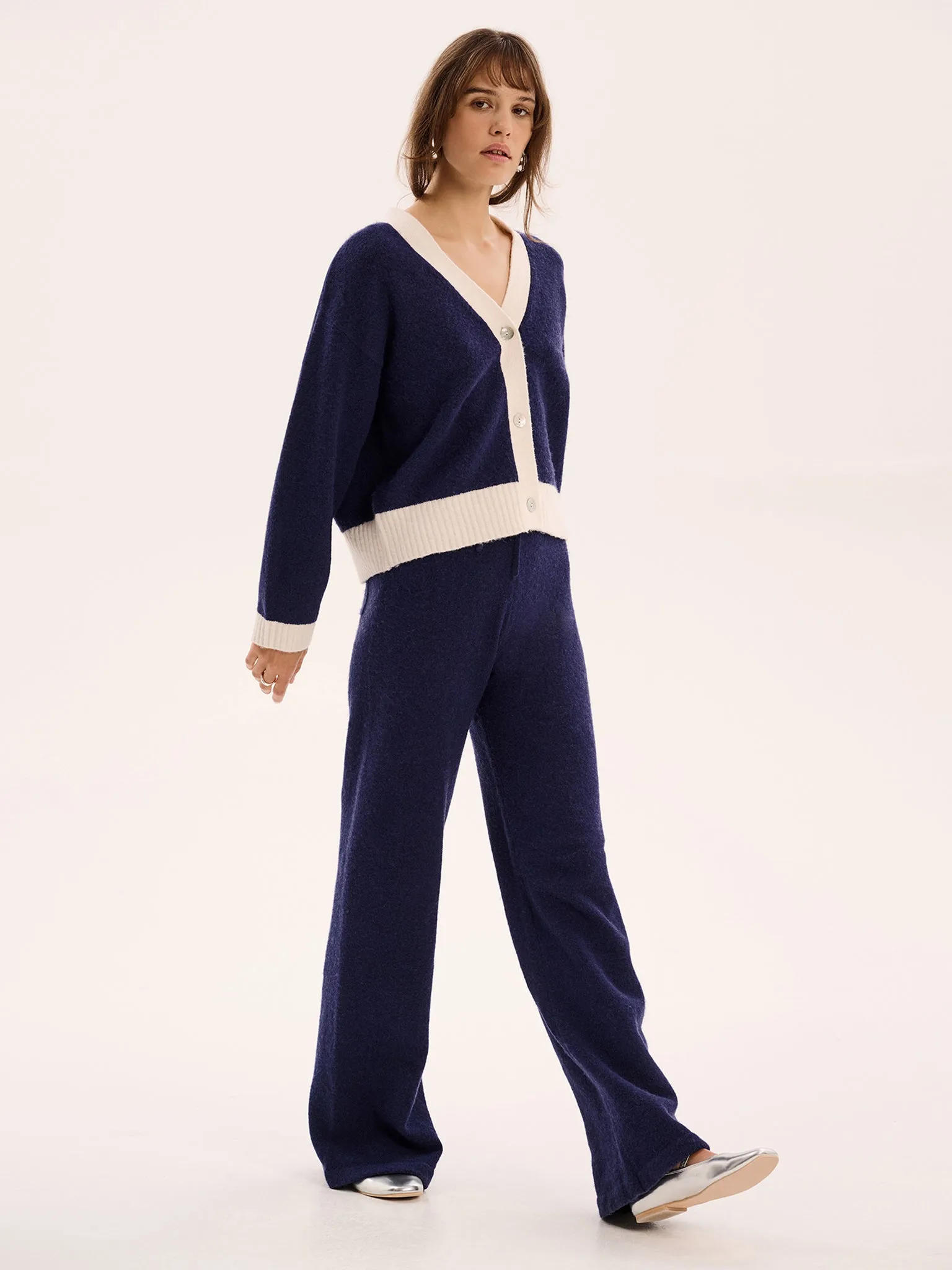 Henni Cardigan in Navy/Cream sold by Omnes product image thumbnail 3