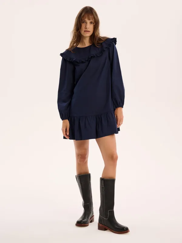 Emili Mini Dress in Navy sold by Omnes