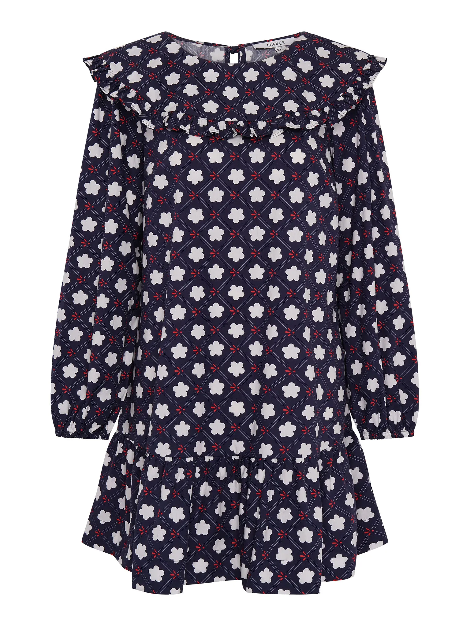 Emili Mini Dress in Navy Print sold by Omnes product image thumbnail 5