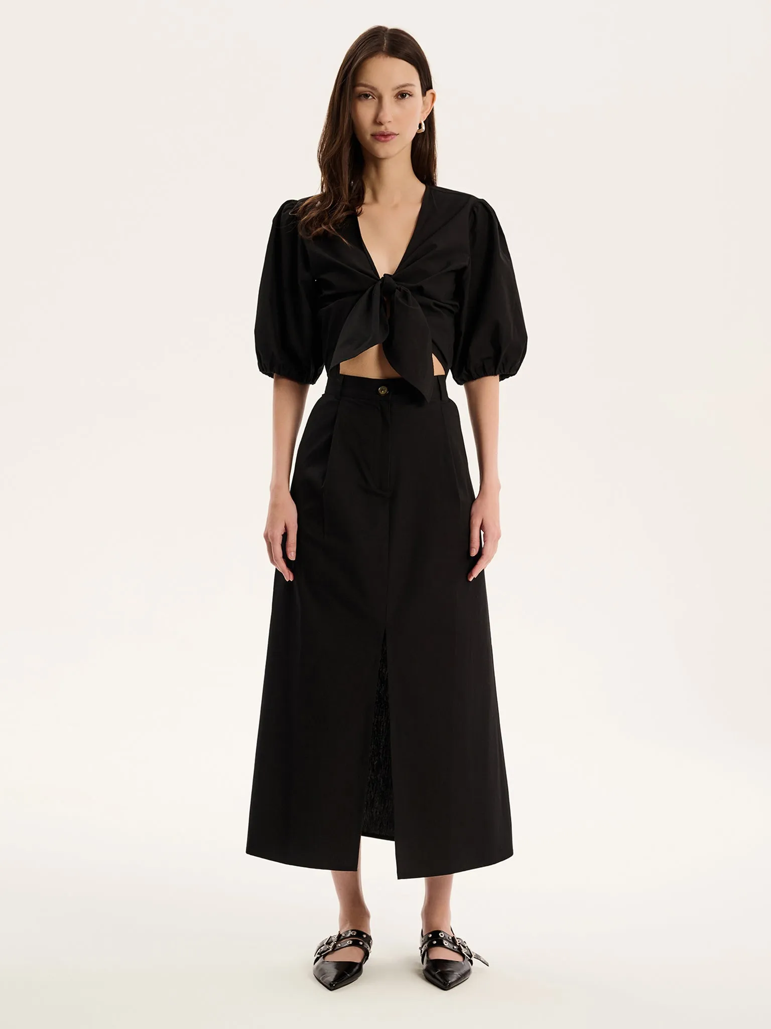 Olive Skirt in Black sold by Omnes product image thumbnail 2
