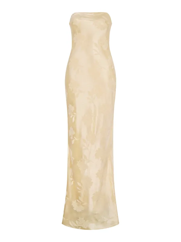 Amdra Maxi Dress in Vintage Yellow sold by Omnes