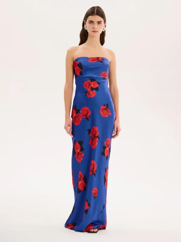 Amdra Floral Dress in Blue sold by Omnes