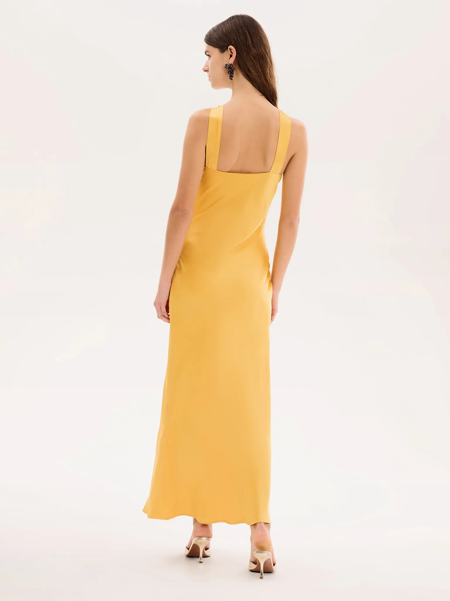 Alessia Dress in Egg Yolk Yellow sold by Omnes product image thumbnail 3