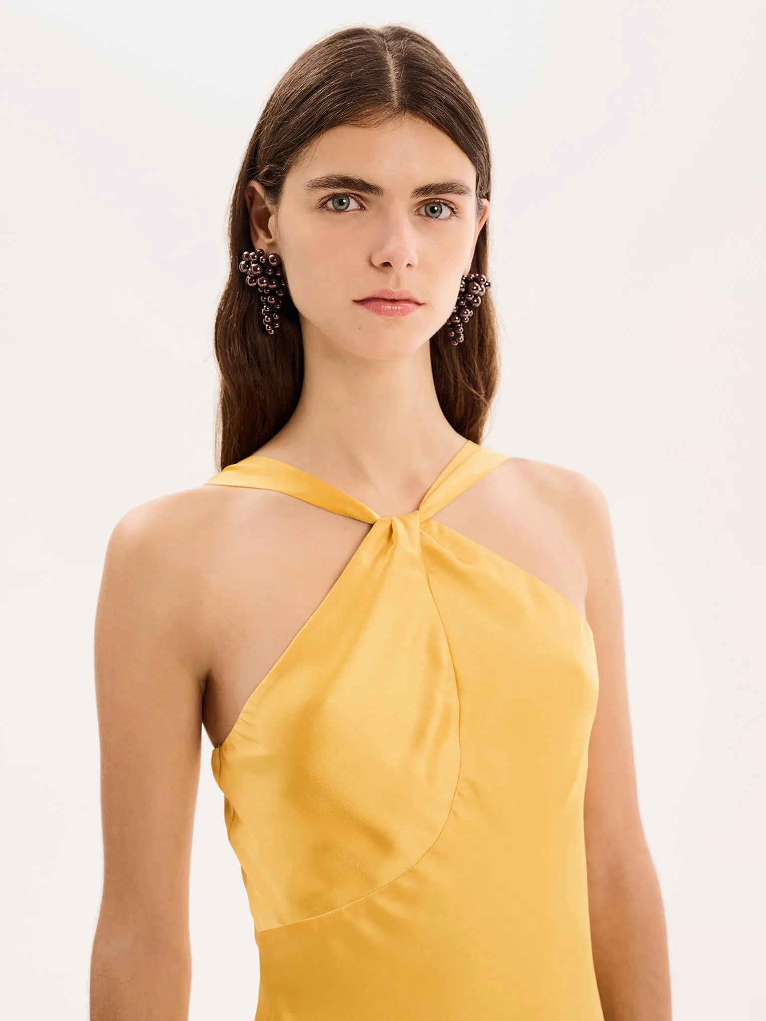 Alessia Dress in Egg Yolk Yellow sold by Omnes product image thumbnail 4