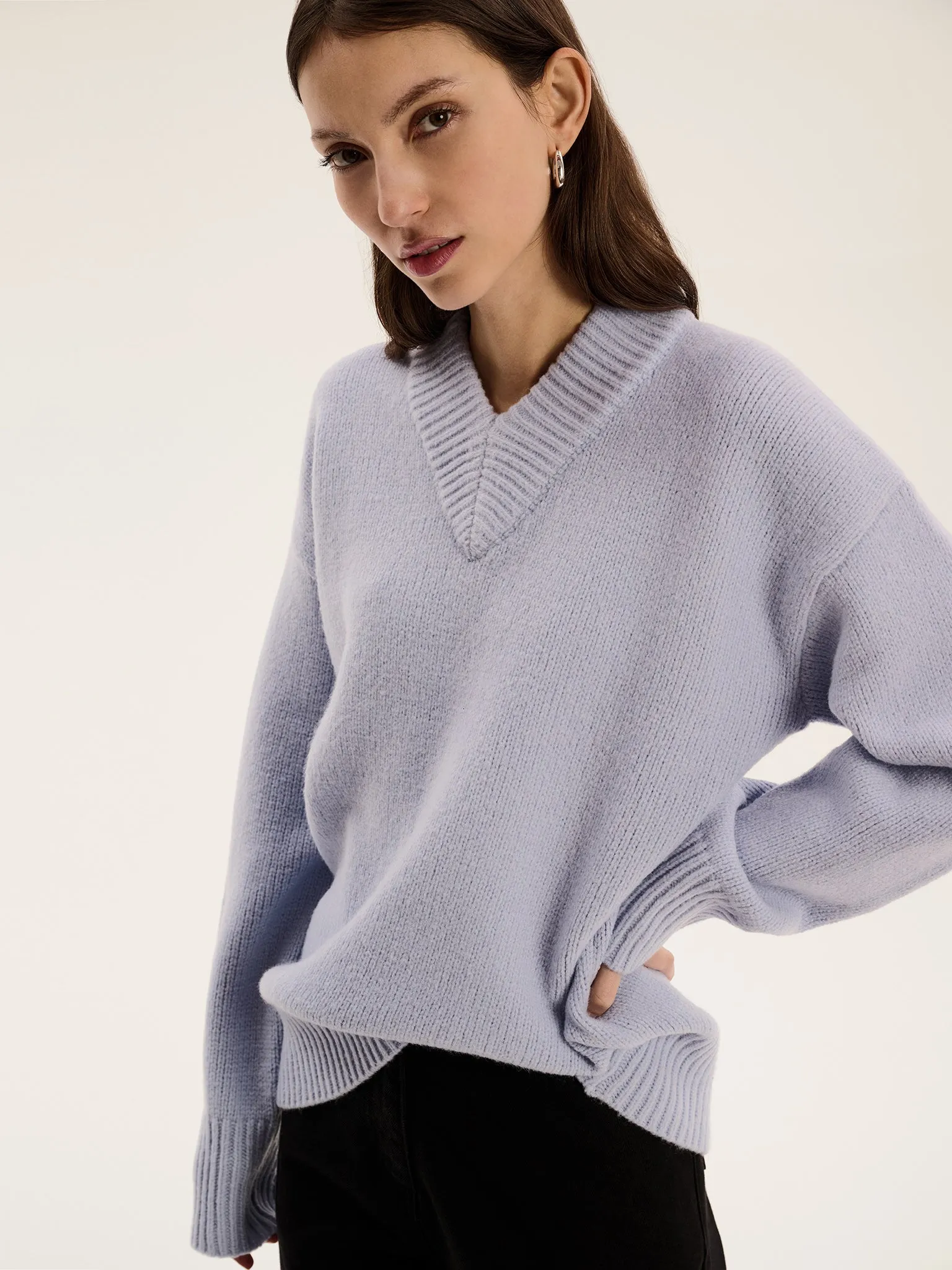 Mandarin Jumper in Light Blue sold by Omnes product image thumbnail 4