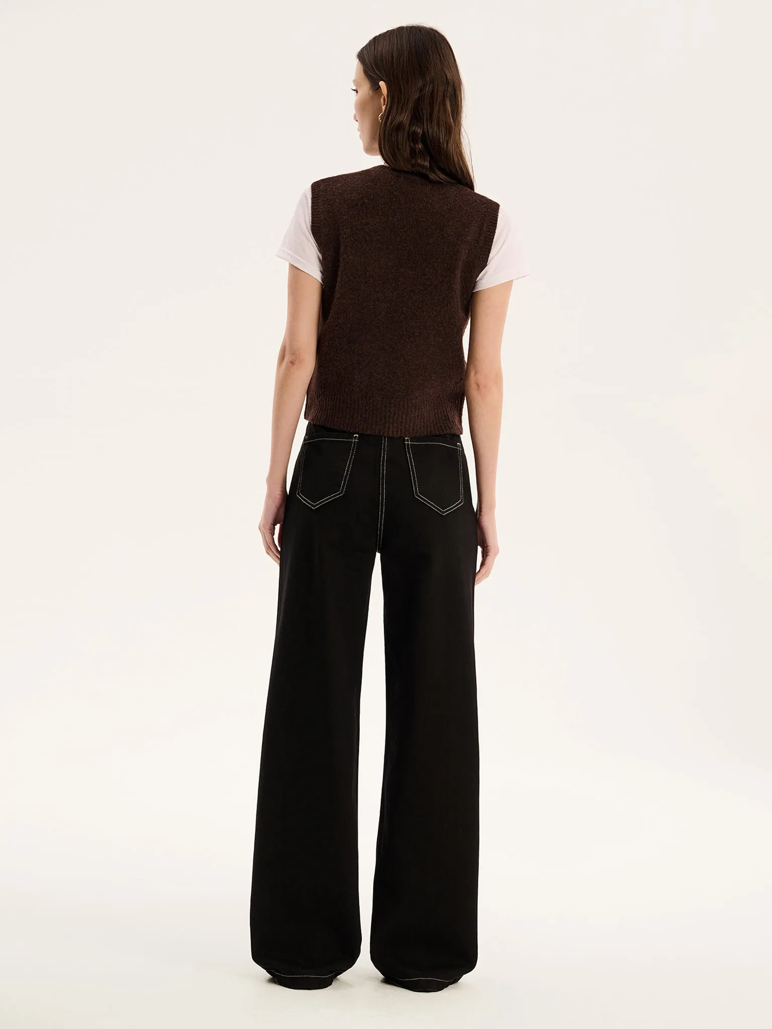 Bob Sweater Vest in Coffee sold by Omnes product image thumbnail 3