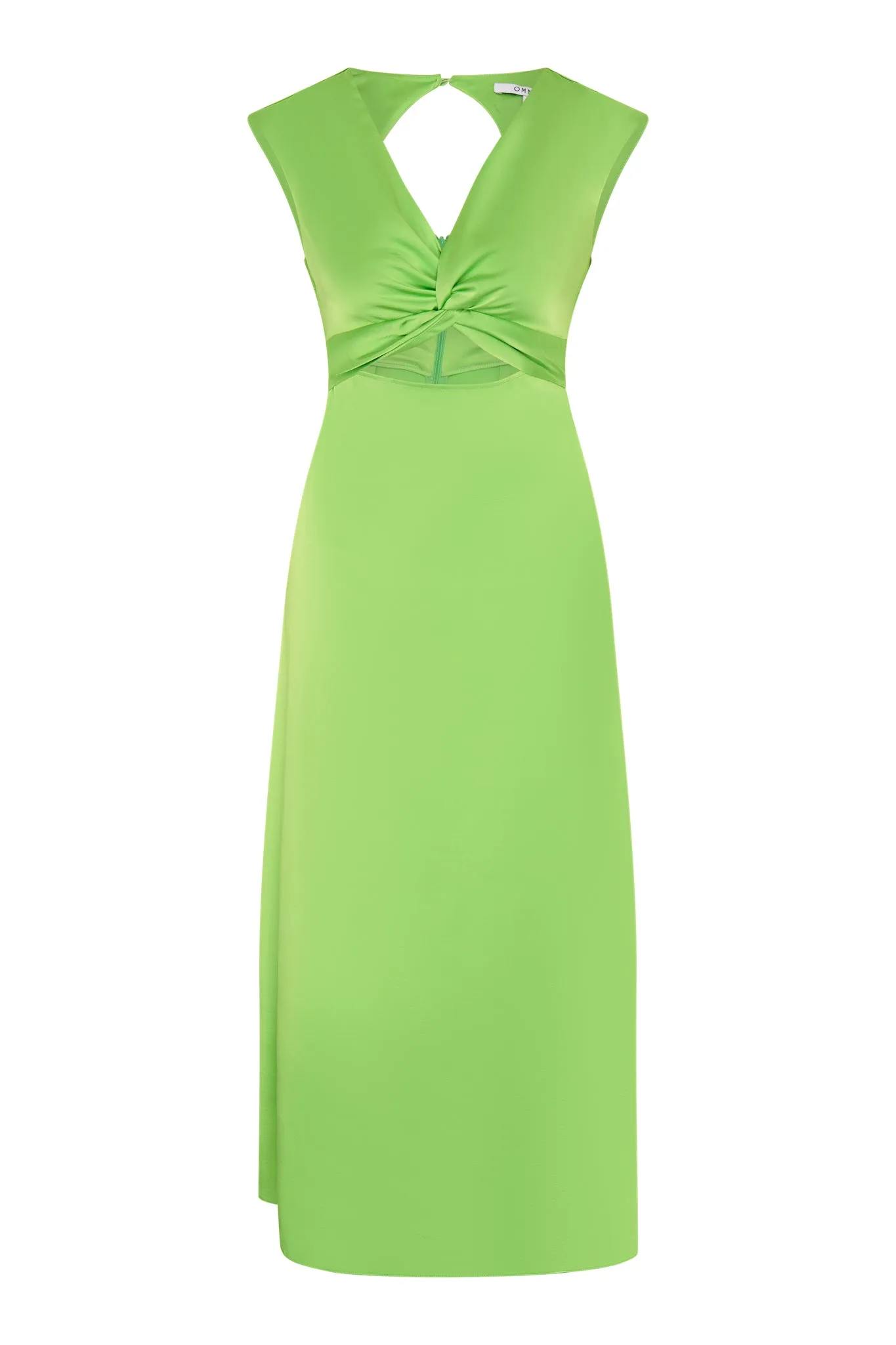 Marin Twist Satin Dress in Green sold by Omnes product image thumbnail 5