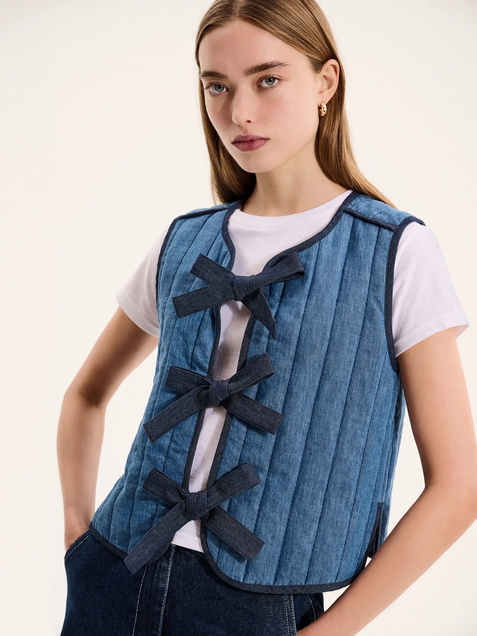 Jojo Gilet in Blue sold by Omnes product image thumbnail 3