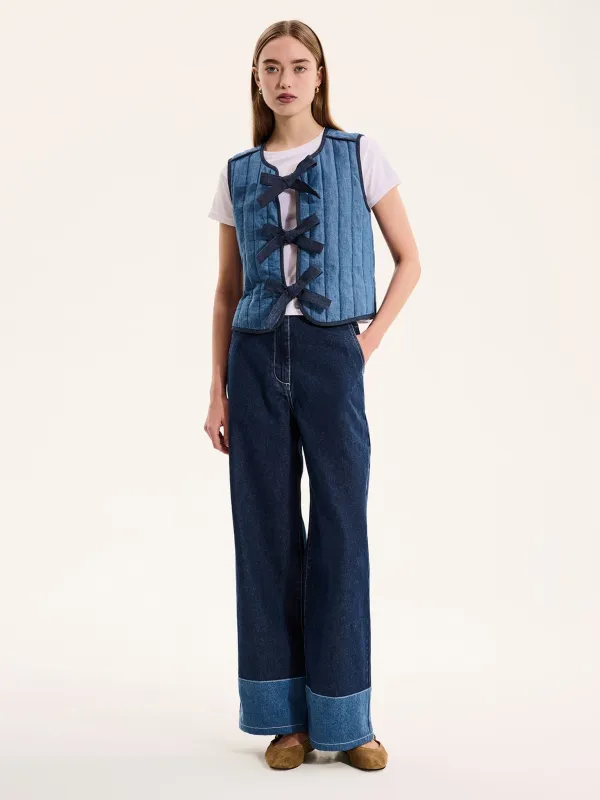 Jojo Gilet in Blue sold by Omnes