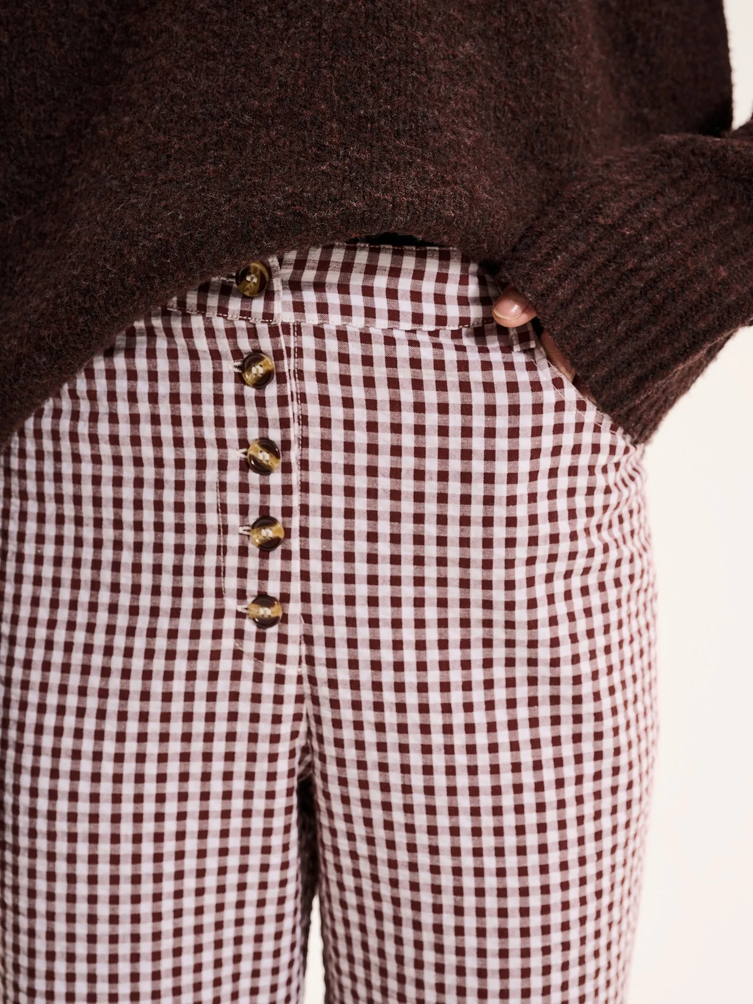Elodie Trouser in Brown sold by Omnes product image thumbnail 4