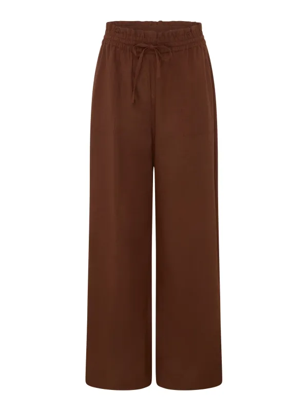 Rommy Trouser in Chocolate sold by Omnes