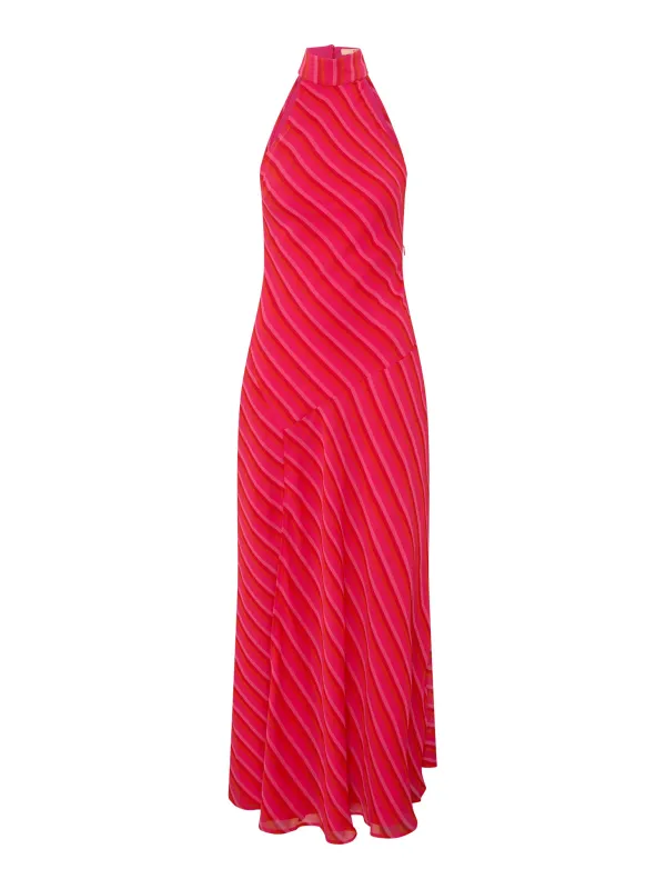 Elsie Striped Dress in Pink and Orange sold by Omnes