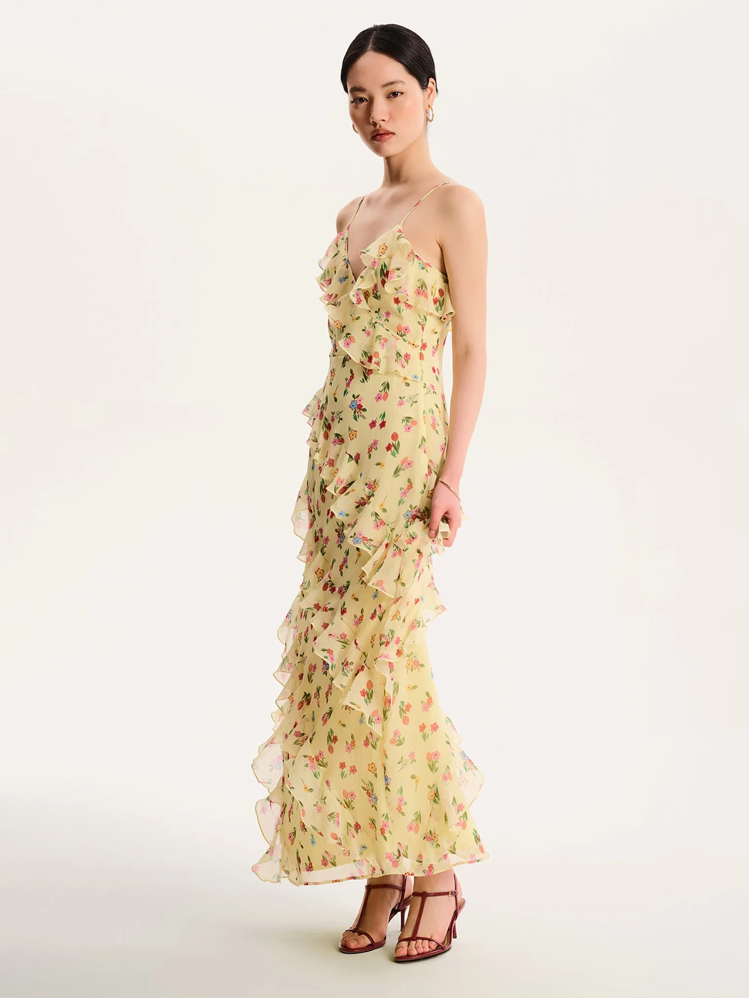 Missy Dress in Floral Yellow sold by Omnes
