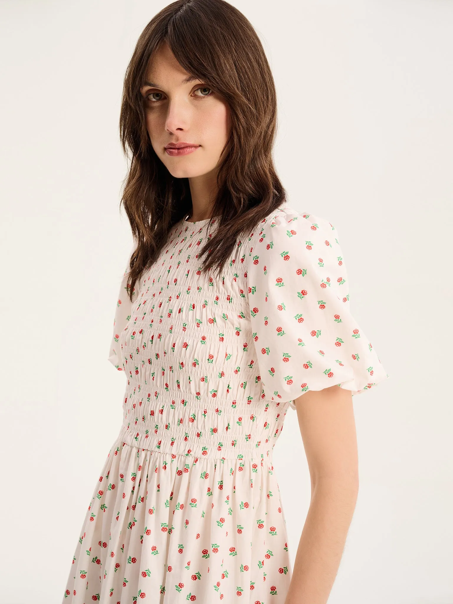 Terri Midi Dress in White sold by Omnes product image thumbnail 3