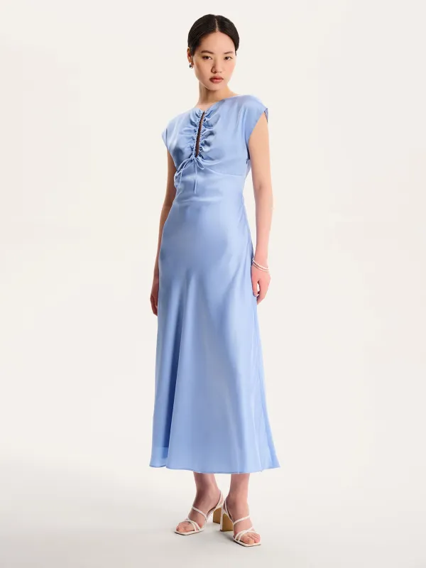 【JADED LONDON】Lorenza Dress 国内発送 Lorenza Sheer Bardot Dress in Dusk | Parallel