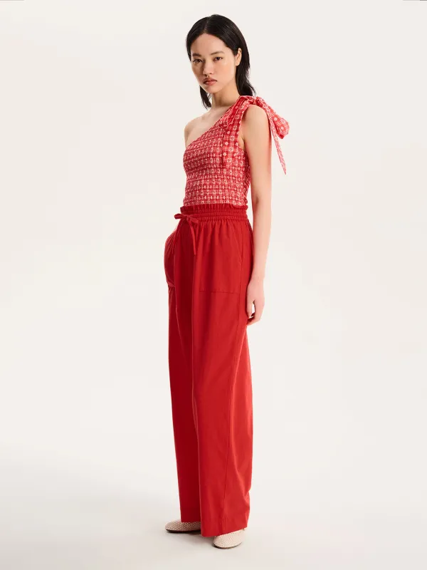 Rommy Trouser in Red sold by Omnes