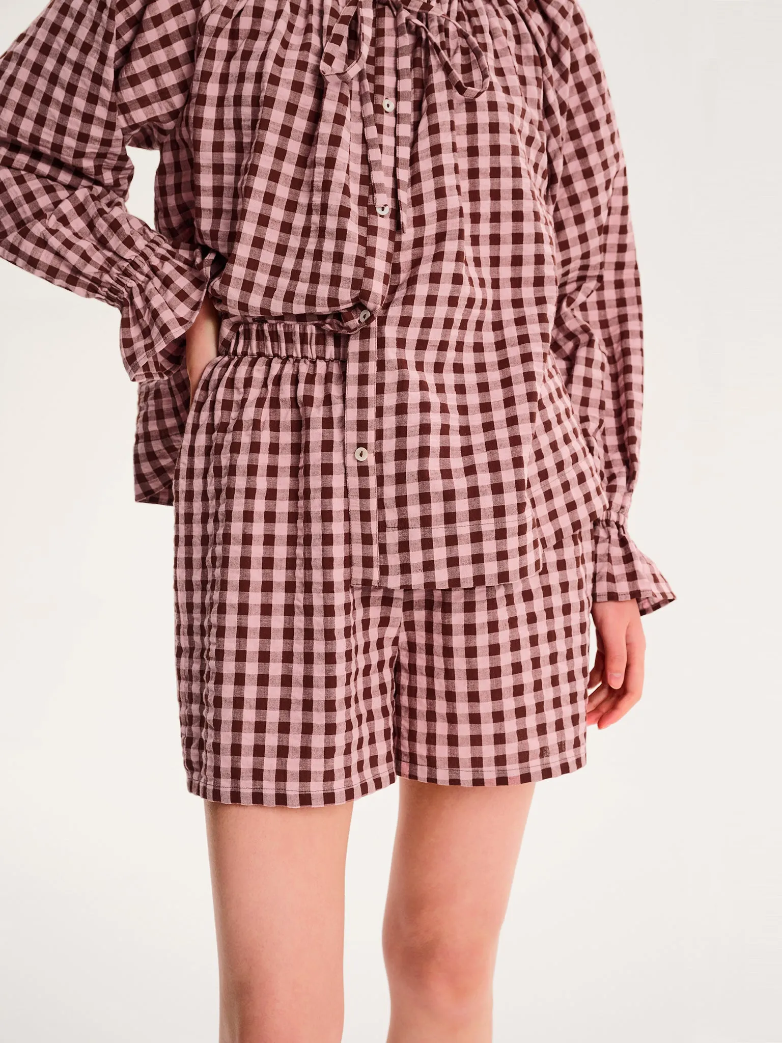 Joshua Checked Shorts sold by Omnes product image thumbnail 3