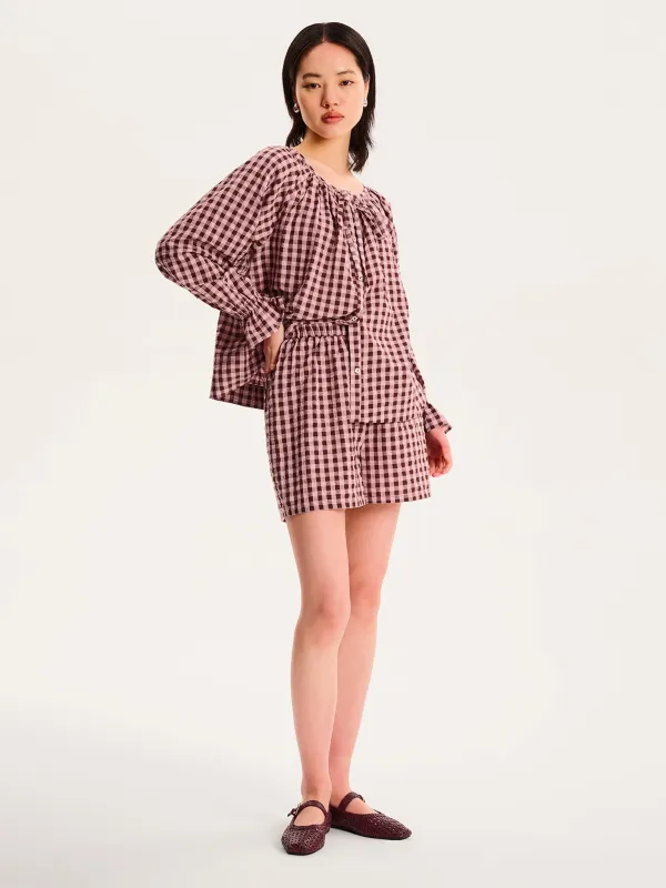 Joshua Checked Shorts sold by Omnes